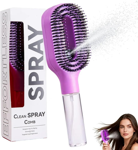 Wanmei 2-in-1 Water Mist Spray Hair Brush - All Hair Types